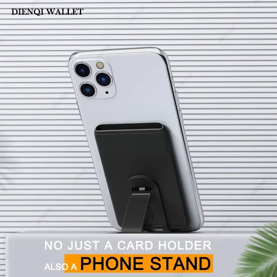 Versatile Silicone Credit Card Holder & Pop-Up Phone Stand for Mobile Devices – Perfect Desk Accessory!