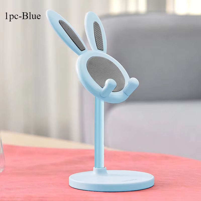Cute Adjustable Rabbit Phone Stand – Stylish Desktop Accessory for Your Mobile Devices