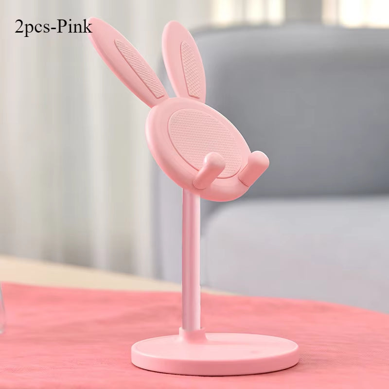 Cute Adjustable Rabbit Phone Stand – Stylish Desktop Accessory for Your Mobile Devices