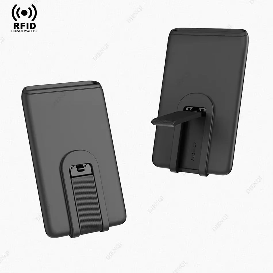 Versatile Silicone Credit Card Holder & Pop-Up Phone Stand for Mobile Devices – Perfect Desk Accessory!