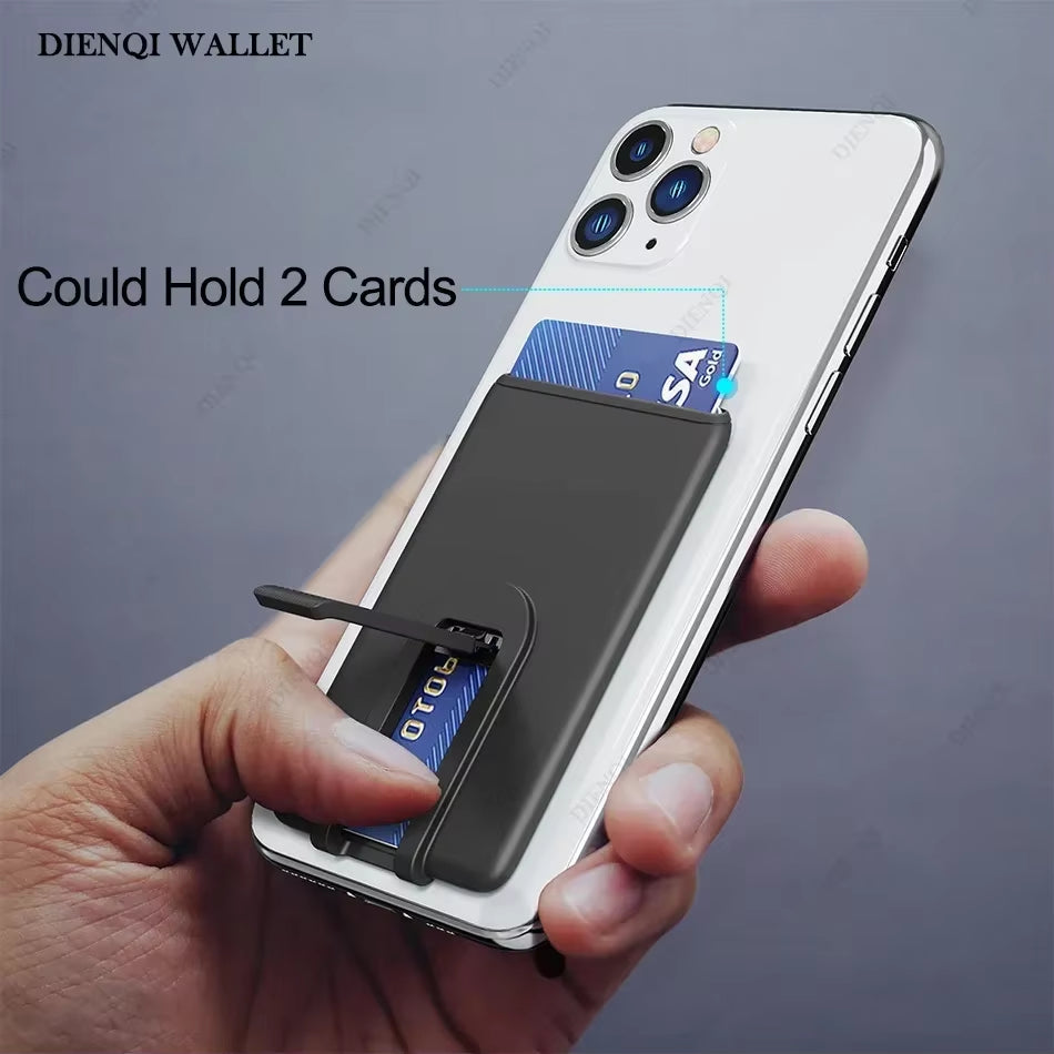 Versatile Silicone Credit Card Holder & Pop-Up Phone Stand for Mobile Devices – Perfect Desk Accessory!