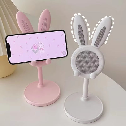 Cute Adjustable Rabbit Phone Stand – Stylish Desktop Accessory for Your Mobile Devices