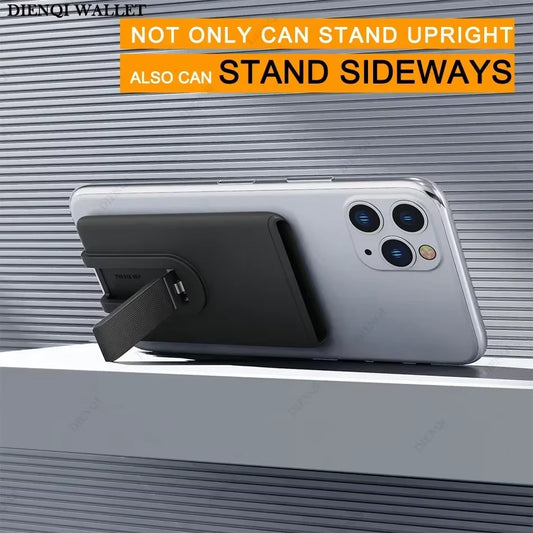 Versatile Silicone Credit Card Holder & Pop-Up Phone Stand for Mobile Devices – Perfect Desk Accessory!
