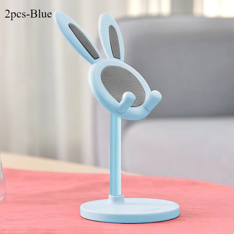 Cute Adjustable Rabbit Phone Stand – Stylish Desktop Accessory for Your Mobile Devices